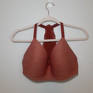 Aerie Real Sunnie Wireless Orange Racerback Bra with Smooth Molded Cups